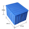 青い折り畳み式の積み重ね可能なプラスチック木枠箱50KGの積載量