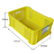 黄色く積み重ね可能なプラスチック木枠再使用可能なプラスチック移動箱は実を結ぶ