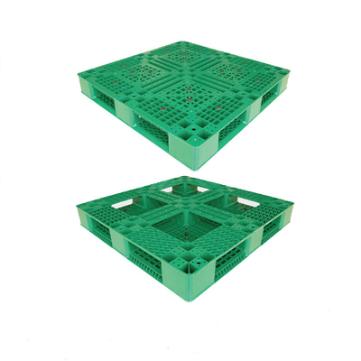 セリウムSGS頑丈なプラスチック パレット緑の積み重ね可能なプラスチック倉庫パレット