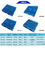 兵站学の格子4方法プラスチック パレット1200 x 1000 HDPEパレット