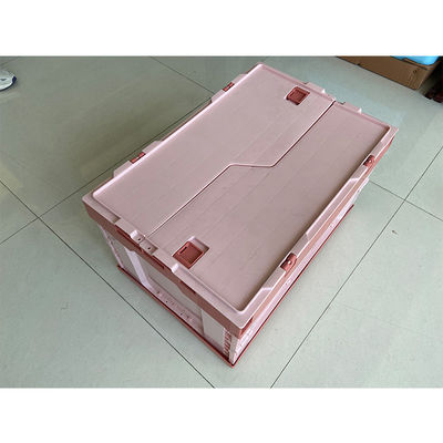 付けられたふたが付いている折るHDPEのプラスチック貯蔵の木枠