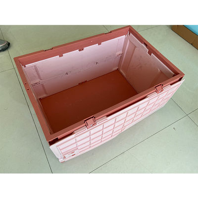 付けられたふたが付いている折るHDPEのプラスチック貯蔵の木枠