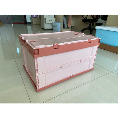付けられたふたが付いている折るHDPEのプラスチック貯蔵の木枠