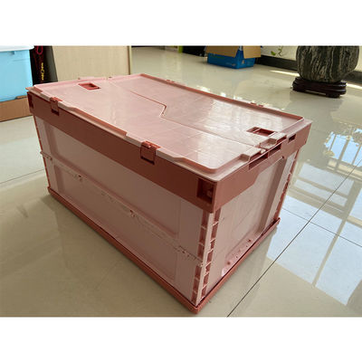 付けられたふたが付いている折るHDPEのプラスチック貯蔵の木枠